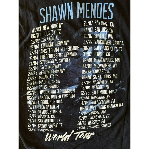 Shawn Mendes World Tour T Shirt Size S - Picture 2 of 2
